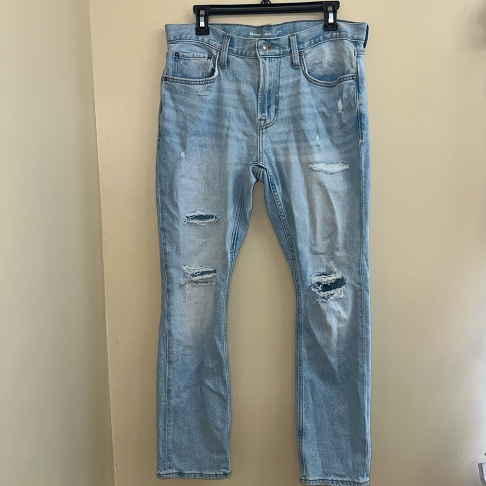 Men’s Old Navy Slim Built-In Flex Ripped Jeans